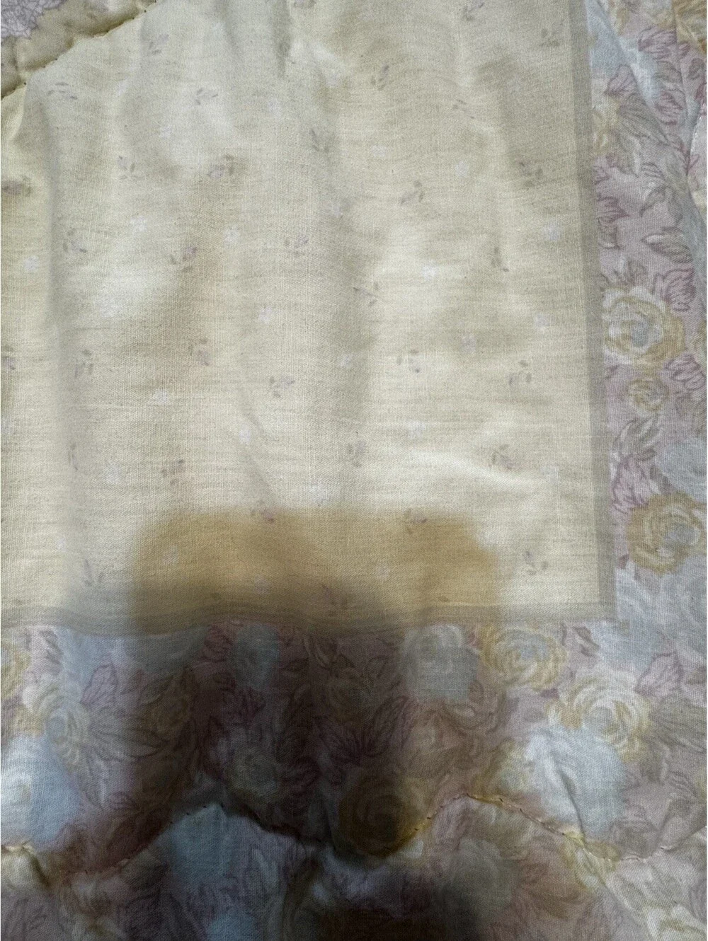 Vintage Junior Custom Quilting Mfg. Crib Quilt Teddy Bears Ruffled Quilted